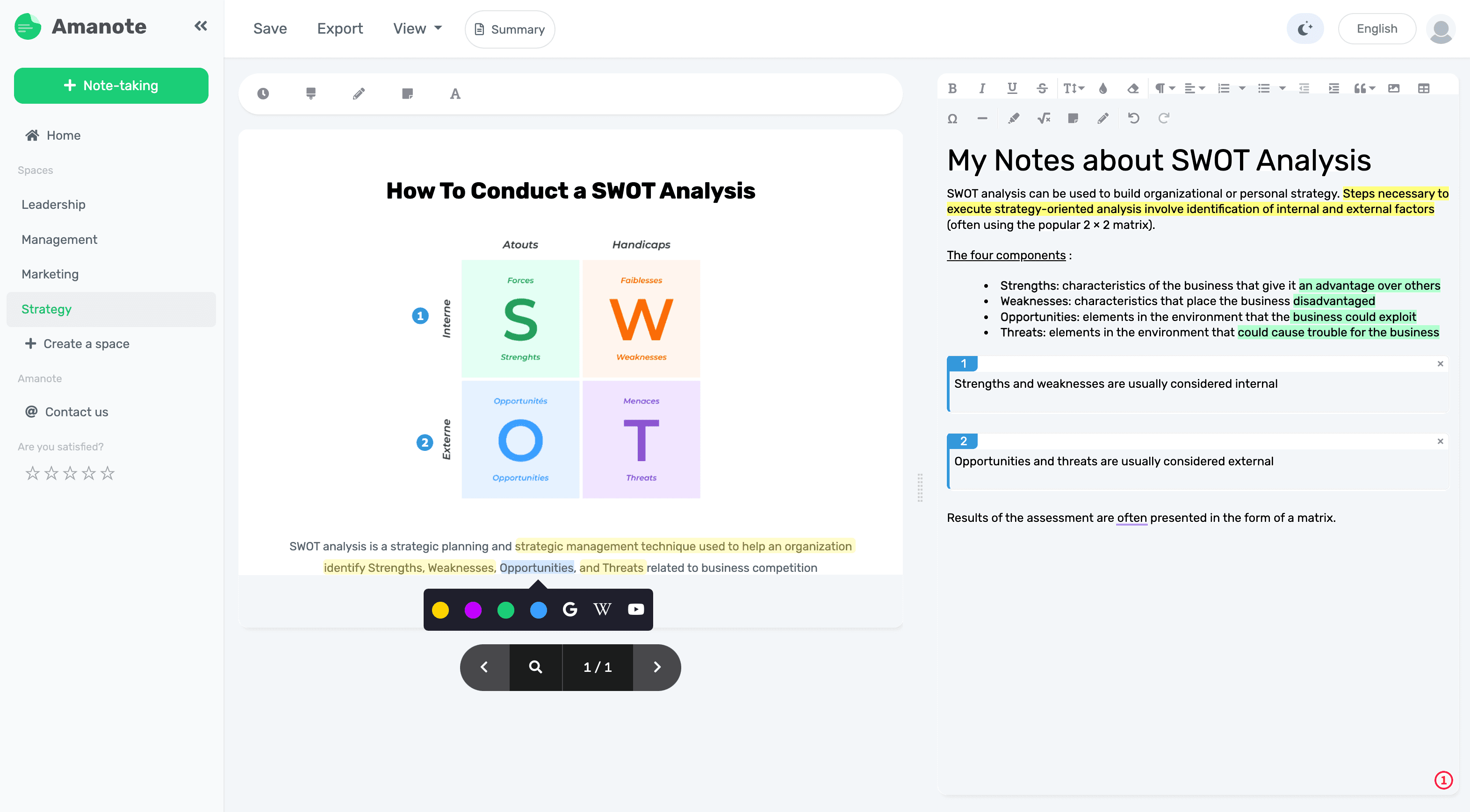 A note-taking app